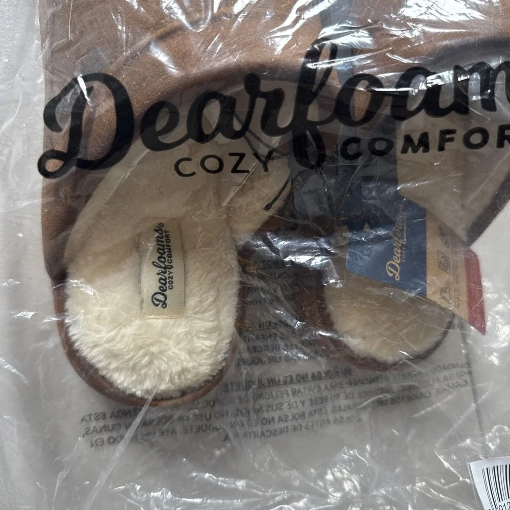Dearfoams Brown Men's Slippers 7-8 New in Bag